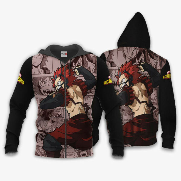 Eijirou Kirishima Anime My Hero Academia 1k994 Cartoon Graphic Outfits Aop 3d Hoodie Zip Hoodie 1225