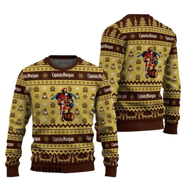 Captain Morgan Snowing Ugly Christmas Sweater