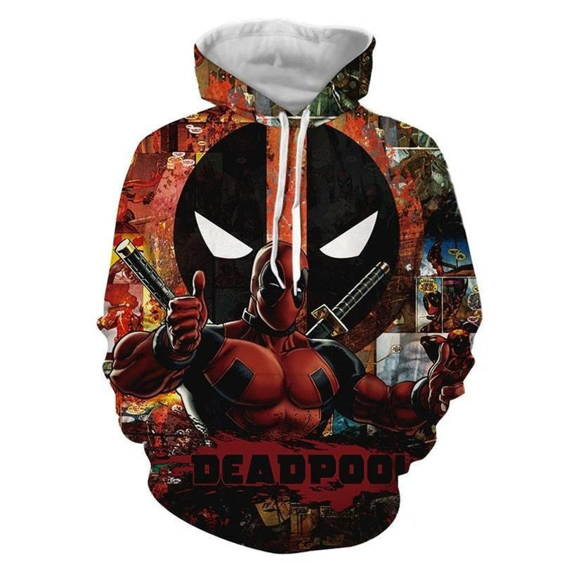 Deadpool Marvel X-men Avengers 1 3d Hoodie Zip Hoodie