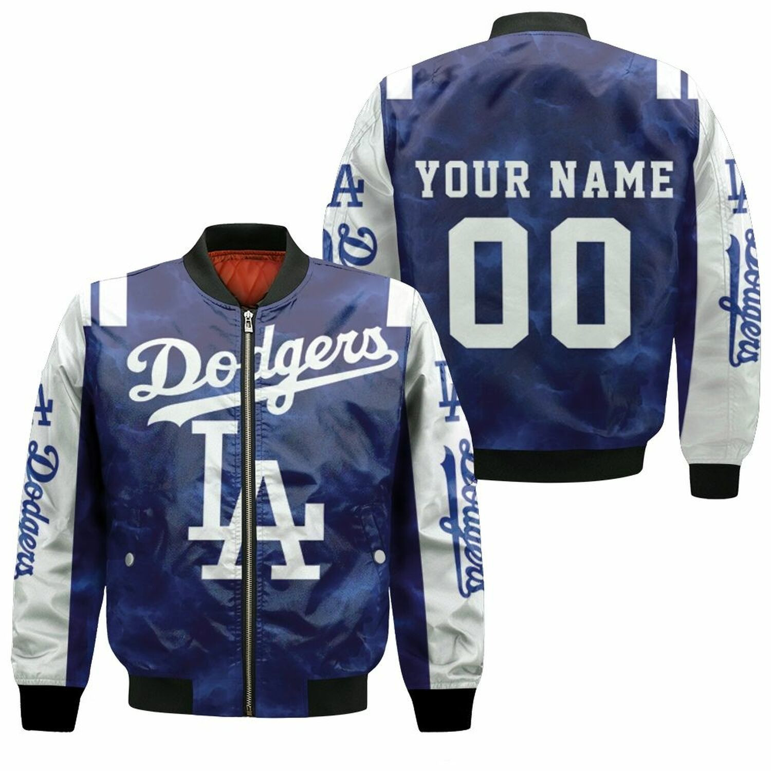 Los Angeles Dodgers Custom Name Number Bomber Jacket V13