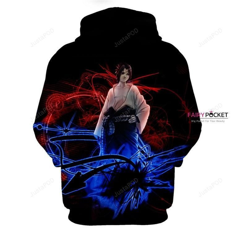 Naruto Uchiha Sasuke Black 3D All Over Print Hoodie & Zip Hoodie