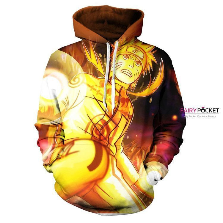 Naruto Uzumaki Naruto Yellow 3D All Over Print Hoodie & Zip Hoodie