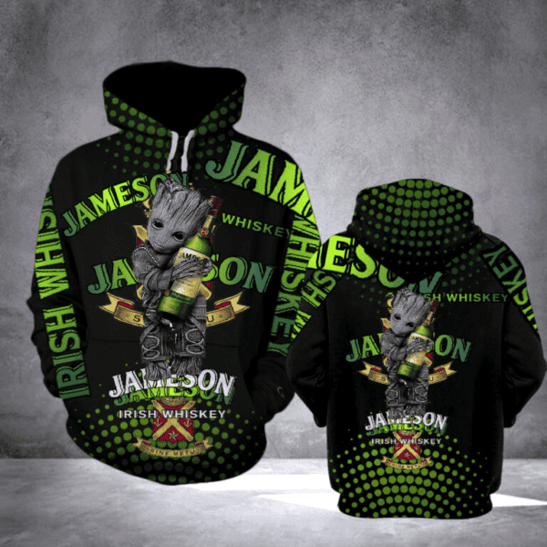 Groot And Jameson Irish Whiskey 3D All Over Print Hoodie & Zip Hoodie