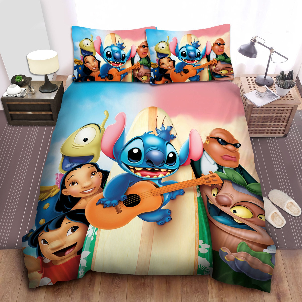 Lilo And Stitch Bedding Set Stitch And Friends Graphic Duvet Covers