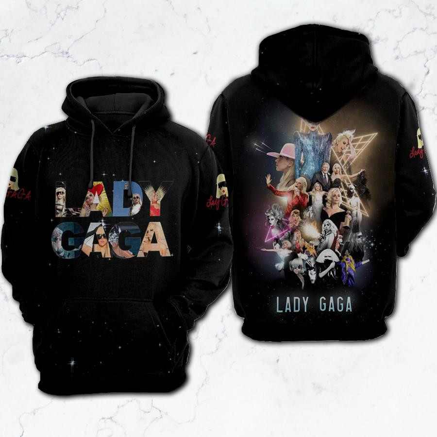 Lady Gaga Fan Gift, Lady Gaga Logo Gift, Lady Gaga Superstar Aop Hoodie, Zip Hoodie, Fleece Jacket