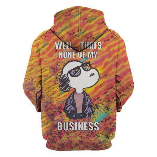 The Peanuts Snoopy Well Thats None Of My Business 3d Hoodie Zip Hoodie 977