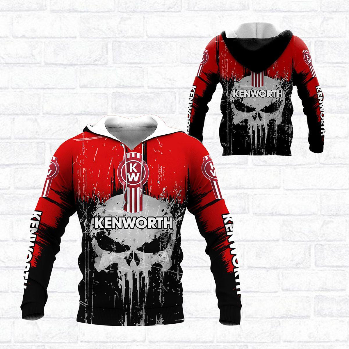 Skull Kenworth Trucks Racing Team 7k859 3d Zip Hoodie Hoodie Ii0