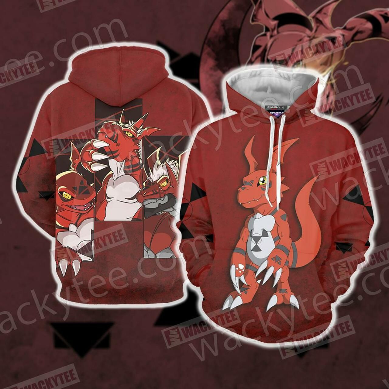 Digimon Guilmon Unisex New 3D All Over Print Hoodie & Zip Hoodie