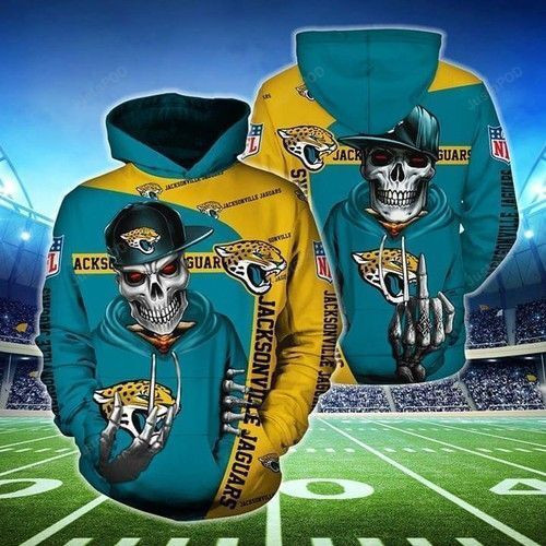 Jacksonville Jaguars Hip Hop Skull 3D All Over Print Hoodie & Zip Hoodie