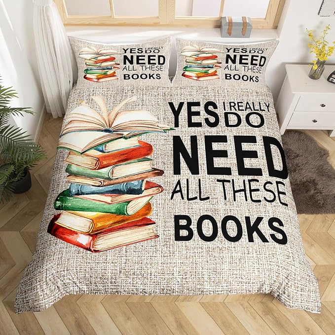 Book Bedding Set Yes I Really Do Need All These Books Duvet Covers