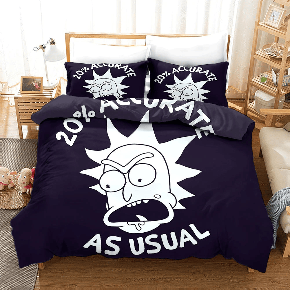 Rick And Morty Bedding Set Rick 20 Percent Accurate As Usual Duvet Covers