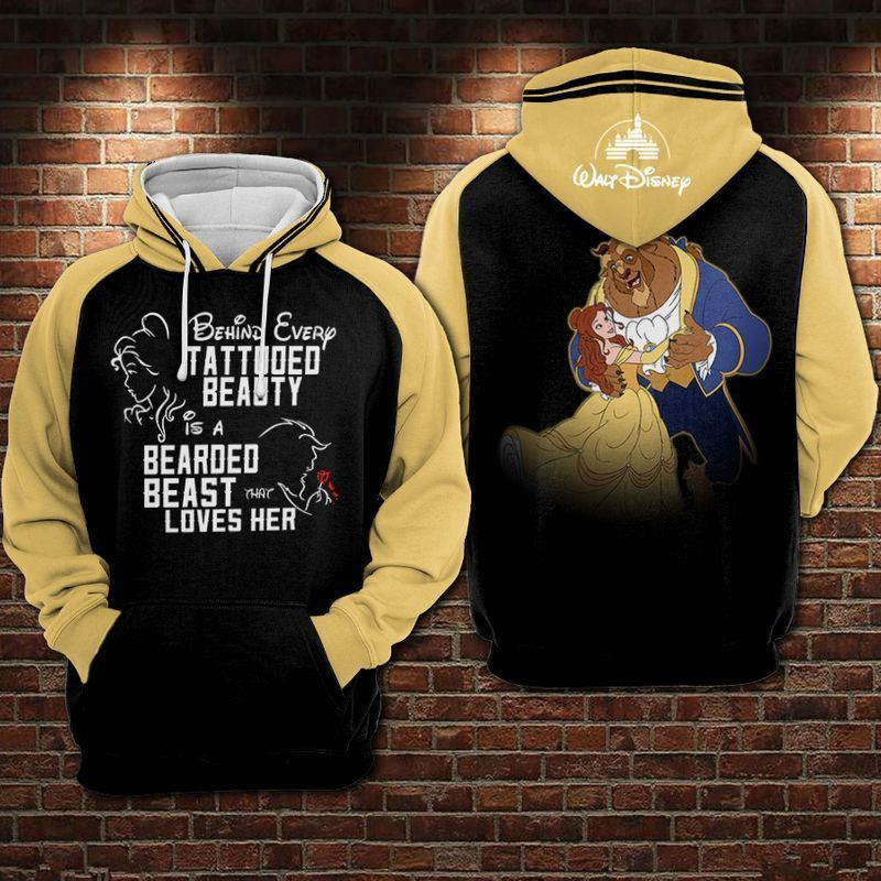 Belle Princess Beauty And The Beast Over Print 3d Hoodie Zip Hoodie