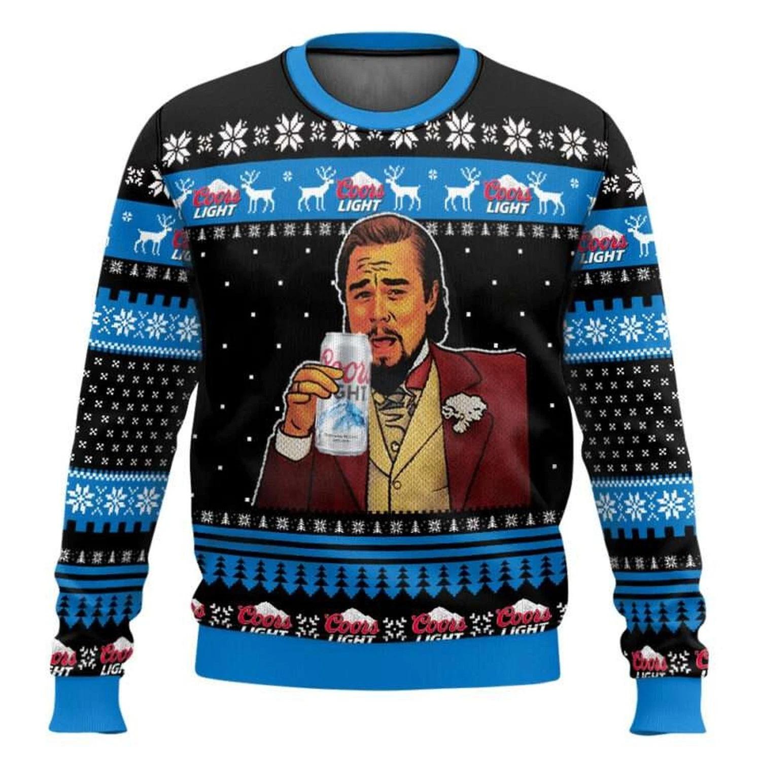 Coors Light Beer Meme Ugly Christmas Sweater