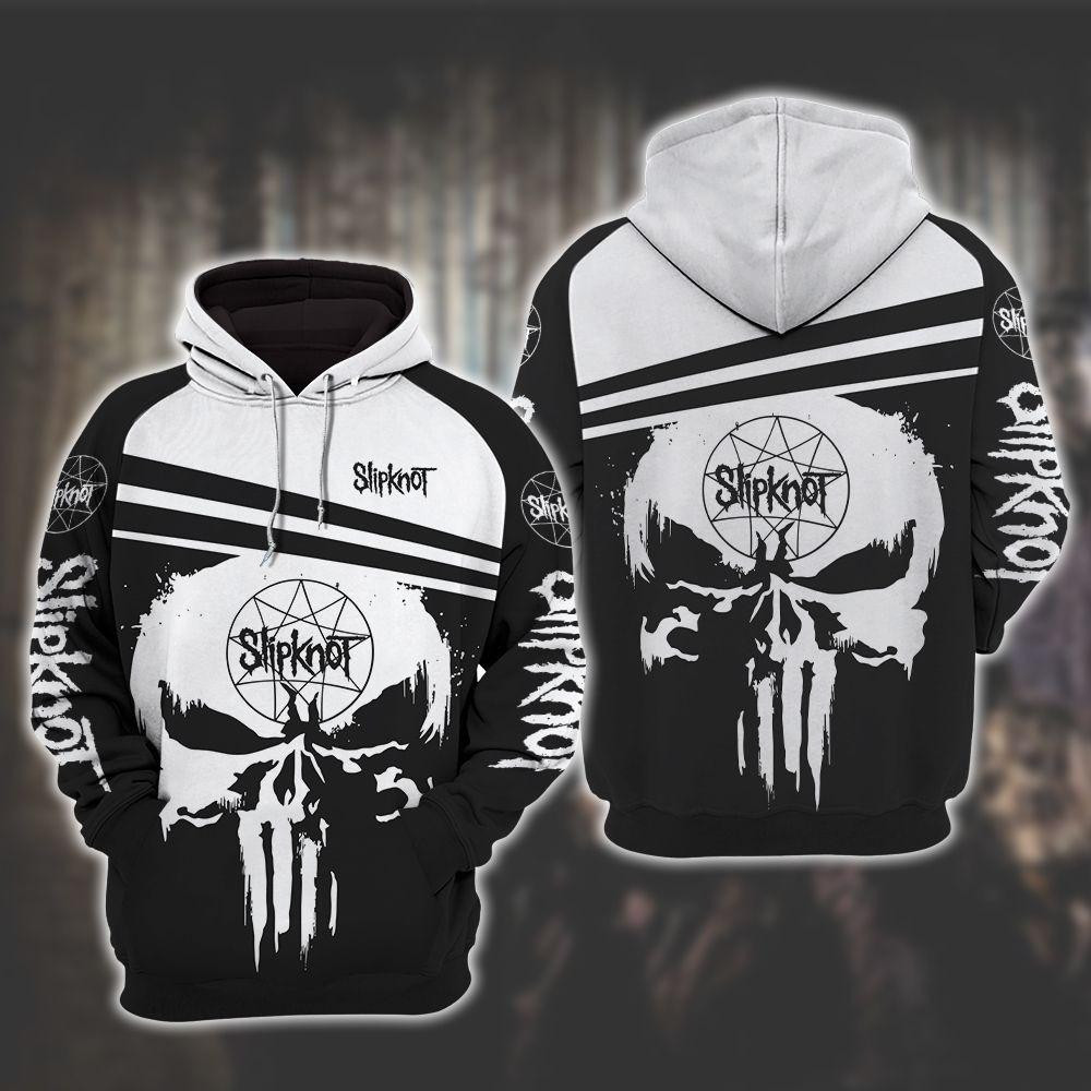 Slipknot Punisher Skull 3d All Over Print Hoodie