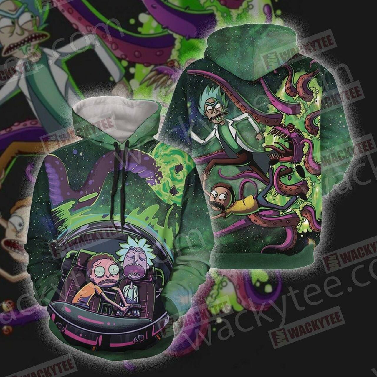 Rick And Morty Unisex 3D All Over Print Hoodie & Zip Hoodie