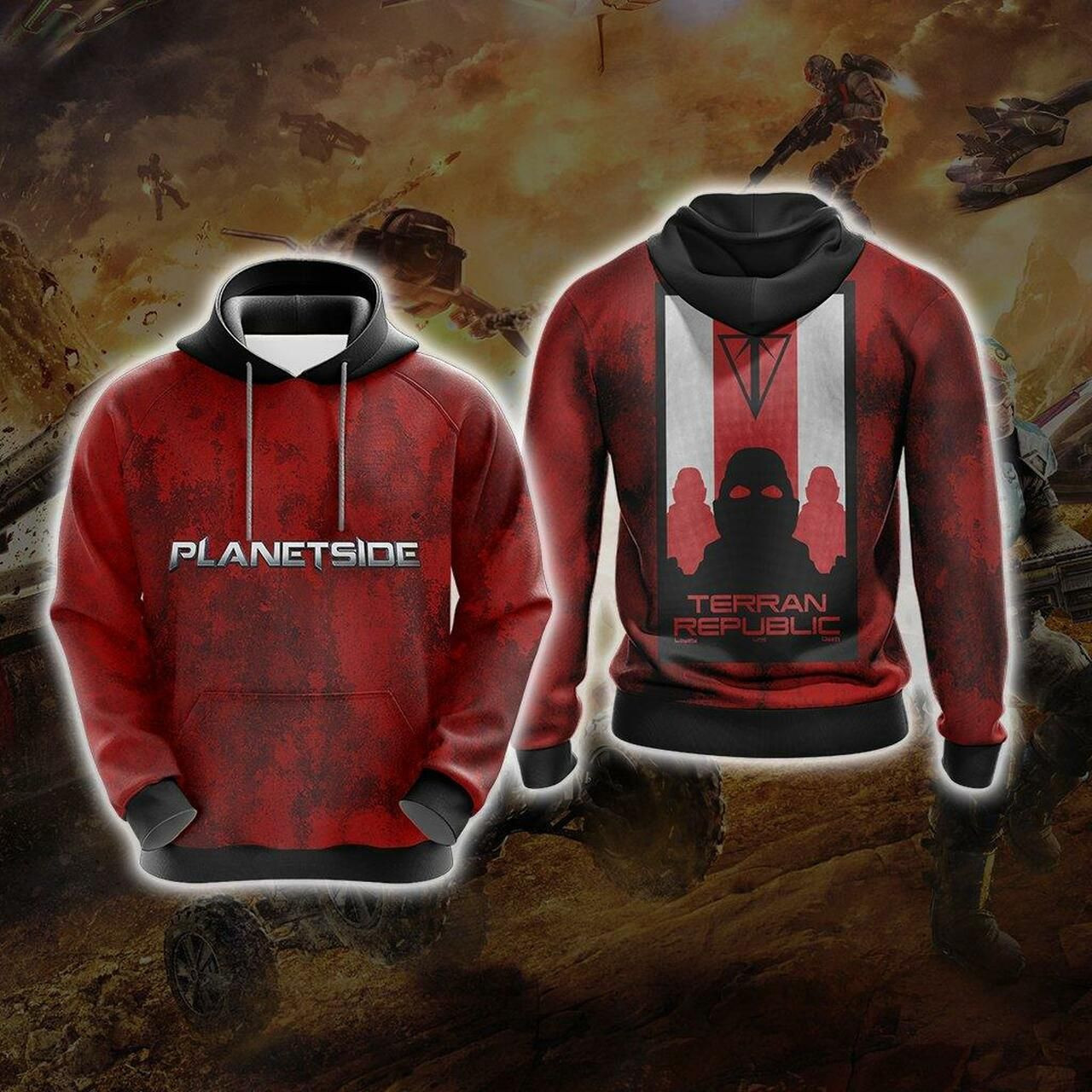 Planetside - Terran Republic Unisex 3D All Over Print Hoodie & Zip Hoodie