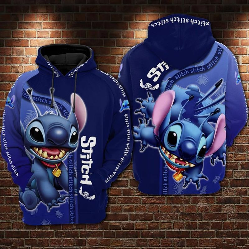 Lilo And Stitch Cute Lover 3d Hoodie Zip Hoodie 1135