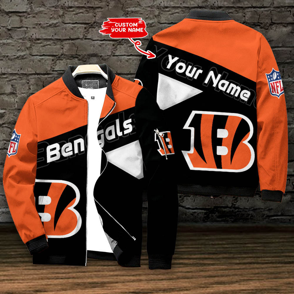 Cincinnati Bengals Personalized Bomber Jacket BG686