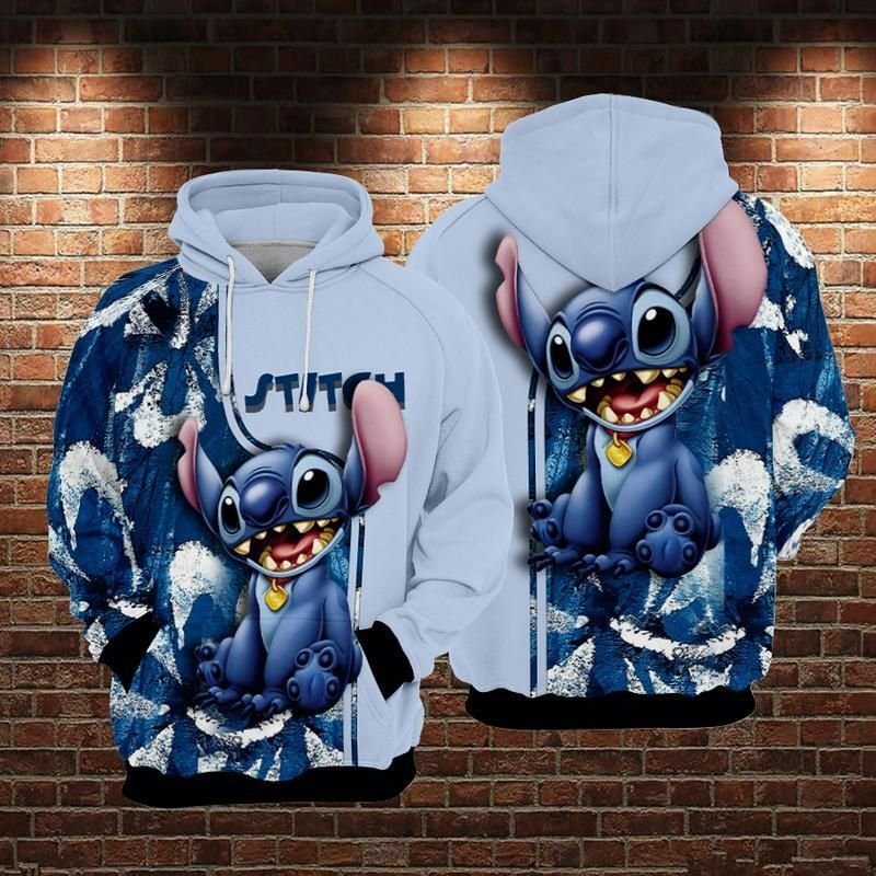 Stitch Lilo & Stitch Over Print 3d Hoodie