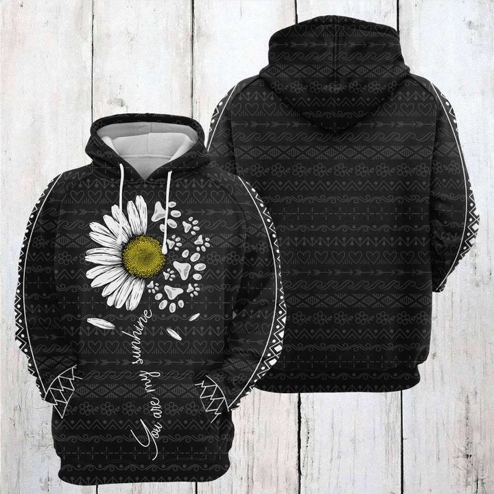 Paw Sunshine Daisy 3D All Over Print Hoodie & Zip Hoodie