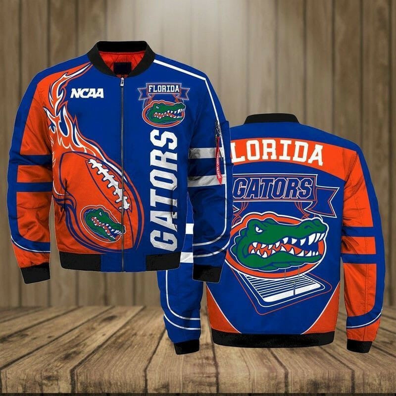 Florida Gators Blue Black Bomber Jacket V2