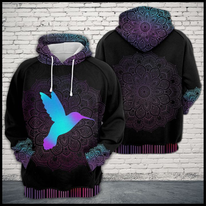 Hummingbird Zen Pattern 3D All Over Print Hoodie & Zip Hoodie