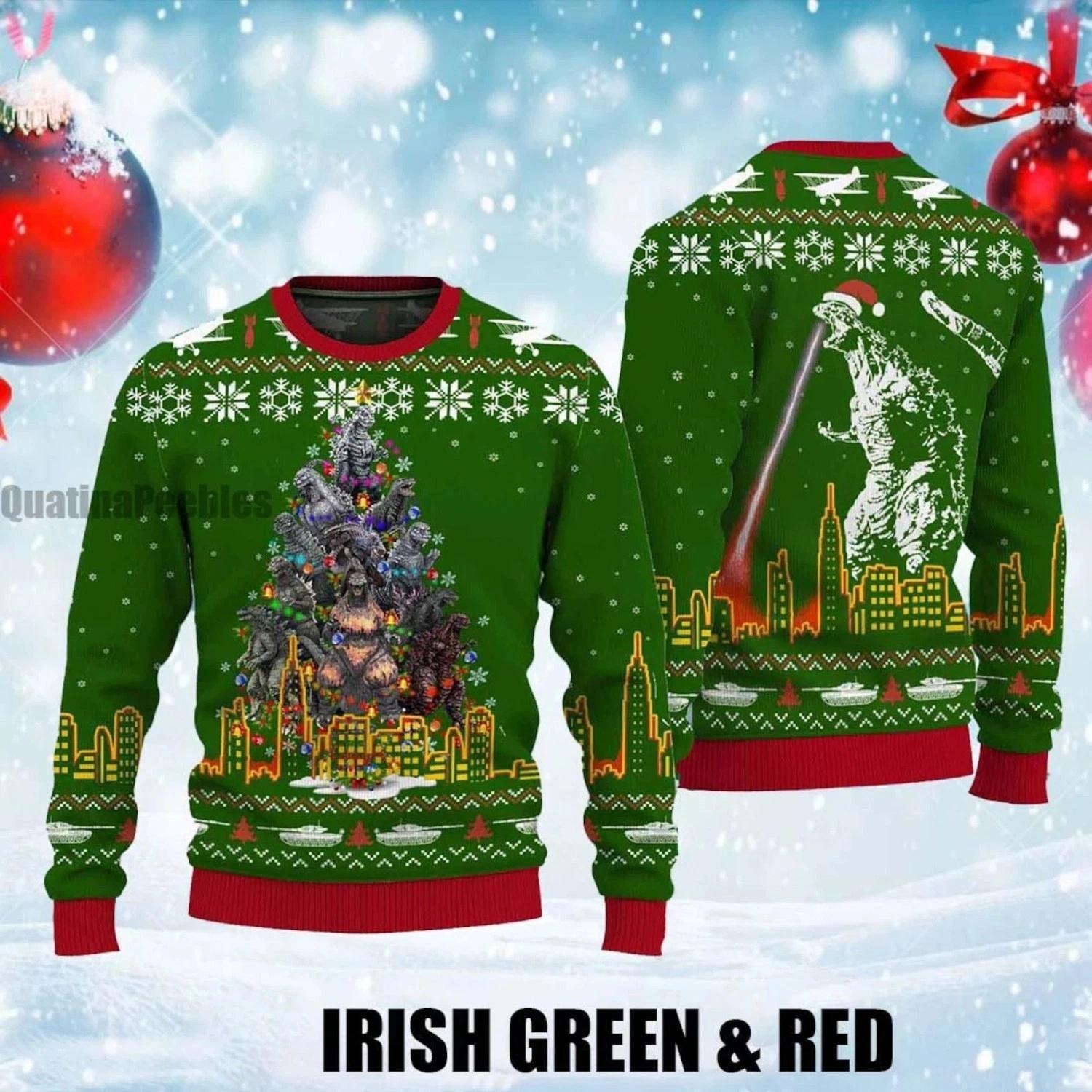 Godzilla King of the Monsters Ugly Christmas Sweater