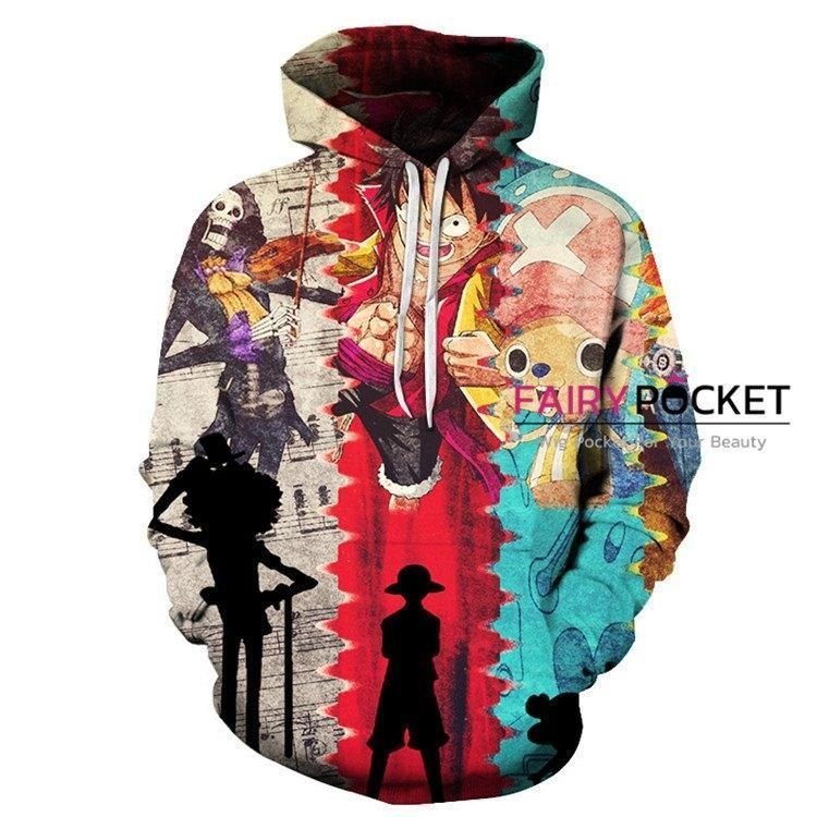 One Piece Monkey D. Luffy Tony Tony Chopper 3D All Over Print Hoodie & Zip Hoodie