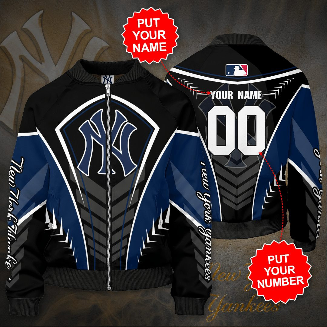 New York Yankees Custom Name Number Bomber Jacket V5