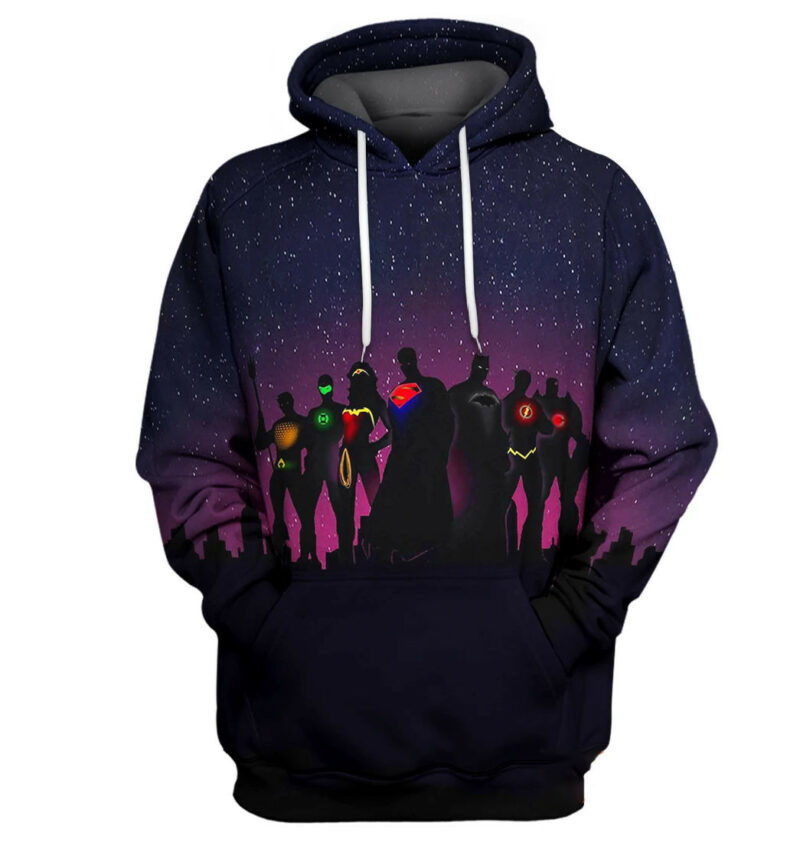 Dc Heroes Galaxy 3d Hoodie Zip Hoodie