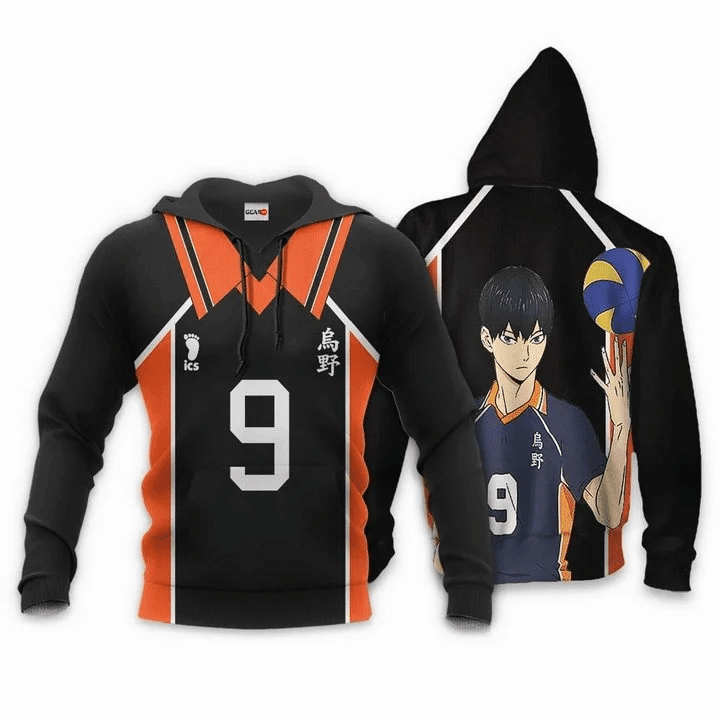 Tobio Kageyama Karasuno Haikyuu Number 9  3d Hoodie Zip Hoodie