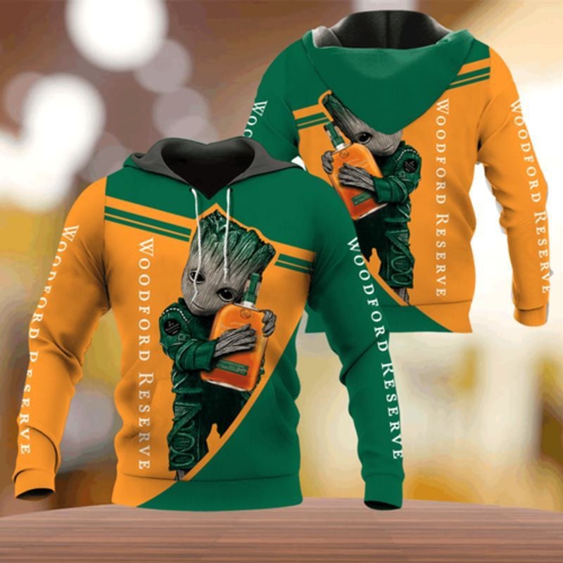 Baby Groot Star Wars Woodford Reserve 3d Hoodie