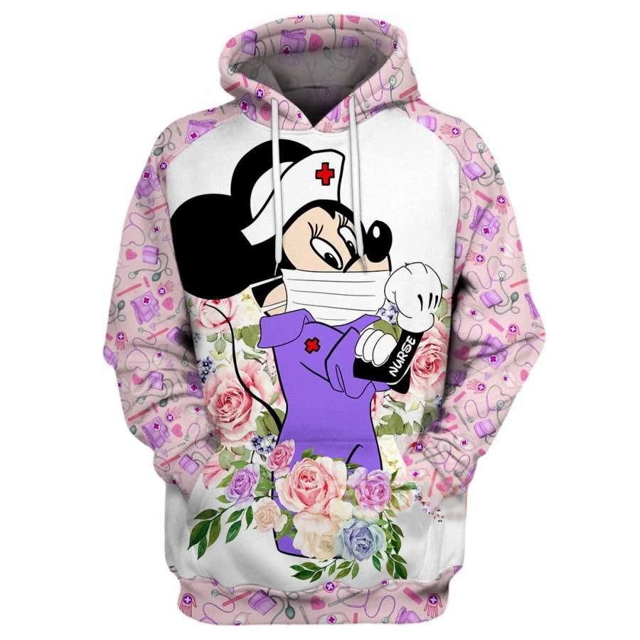 Minnie Mouse, Minnie Nurse Unbreakable Aop Hoodie