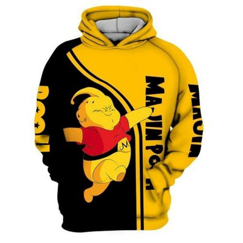 Winnie The Pooh Majin Buu Dragon Ball Z 3d Hoodie 2