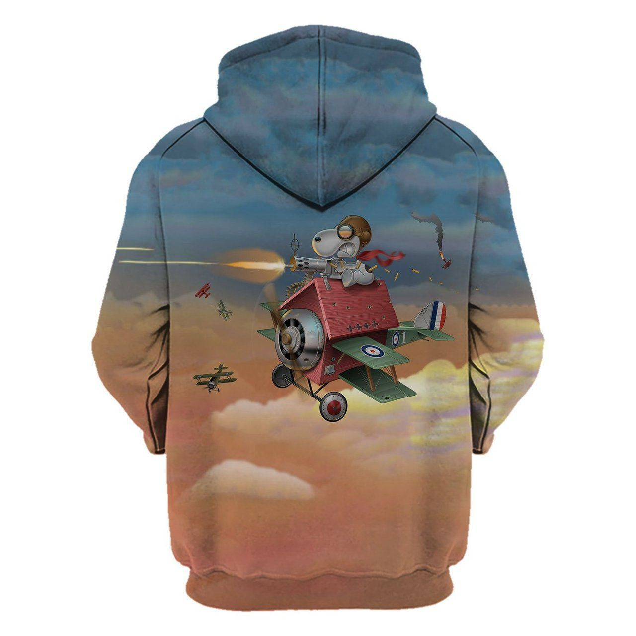 The Peanuts Snoopy Pilot 3d Hoodie Zip Hoodie 1016
