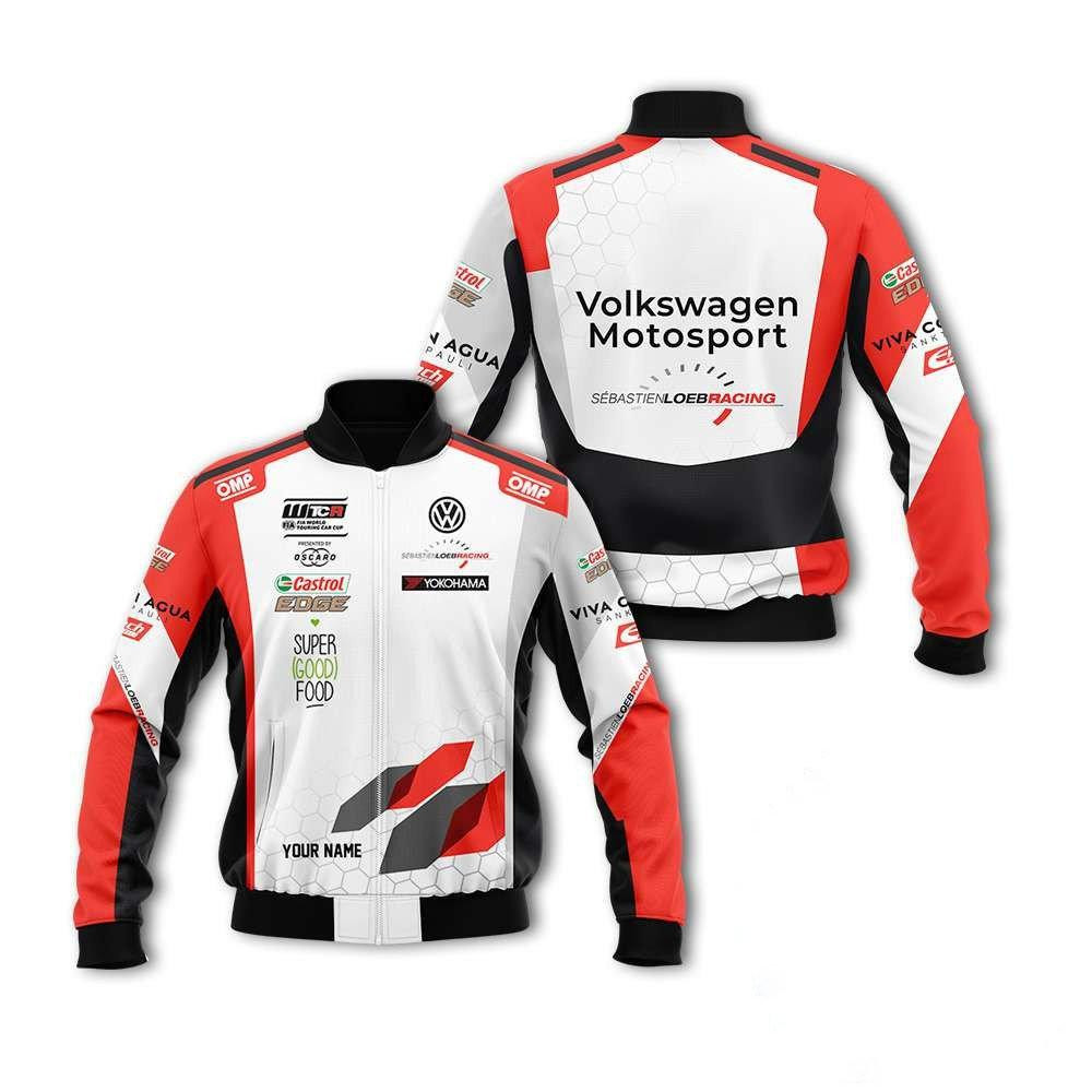 Personalized Sebastien Loeb Volkswagen Motosport Bomber Jacket 869