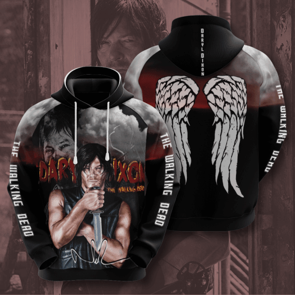 Daryl Dixon And The Walking   Signature Gift For Fan 3d Hoodie All Over Printed Hoodie