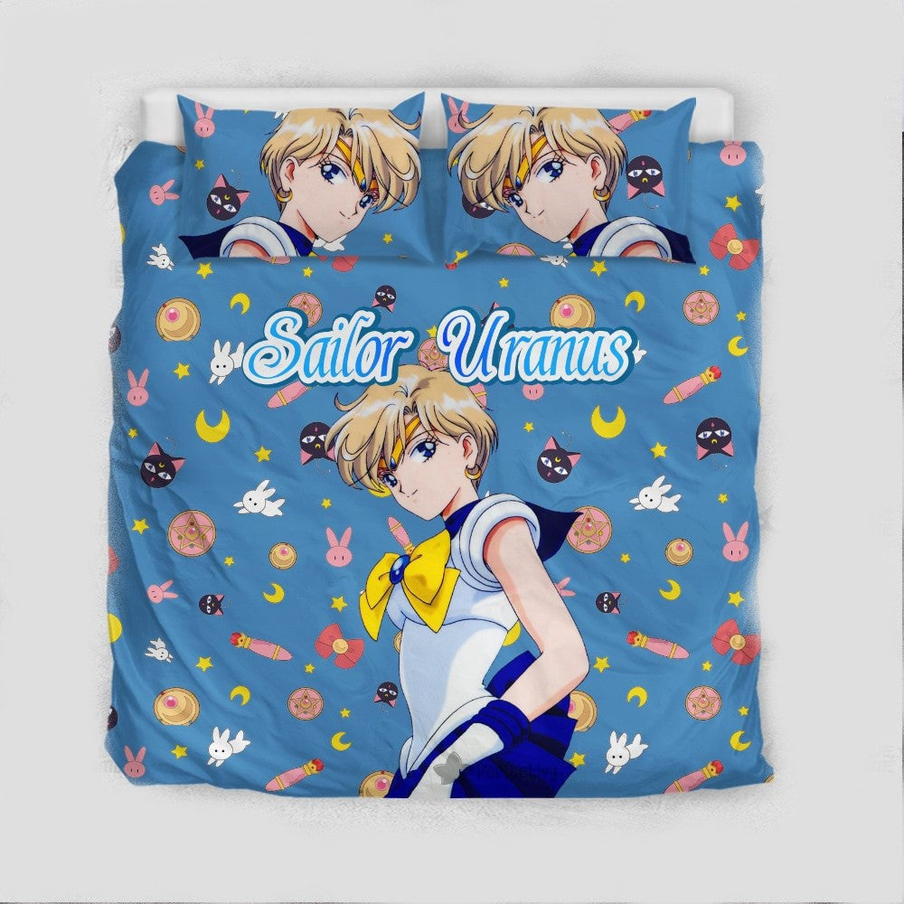 Sailor Moon Bedding Set Sailor Uranus Cute Items Pattern Duvet Covers