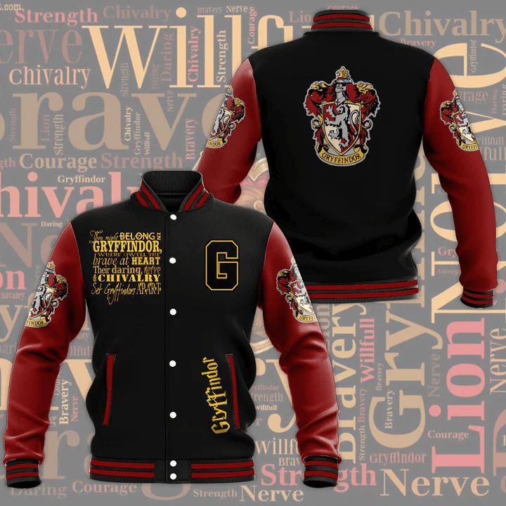 Harry Potter House Gryffindor Baseball Jacket