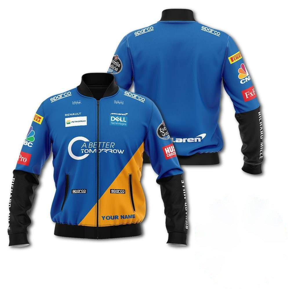 Personalized Mclaren Racing A Better Tomorrow Bomber Jacket 883