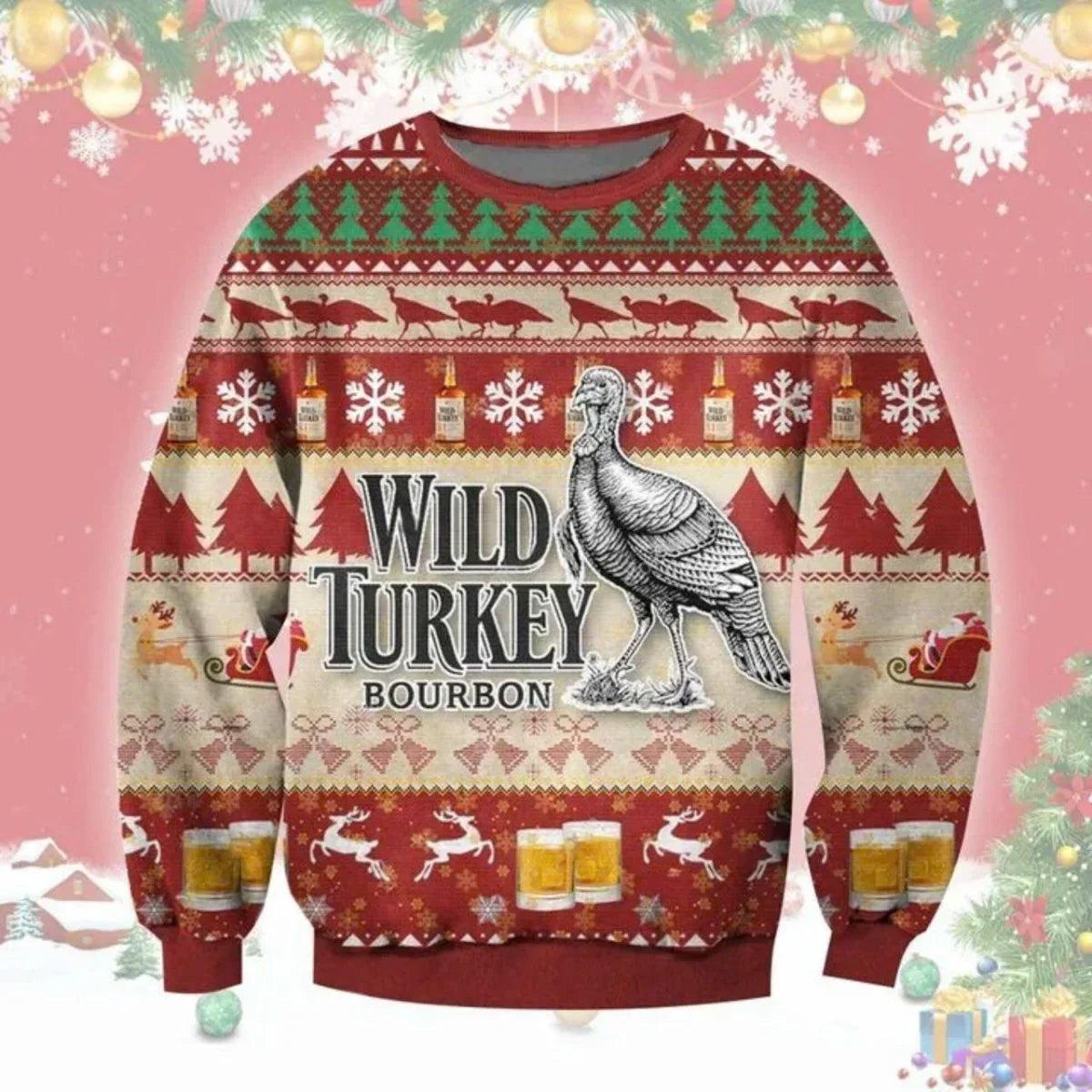 Wild Turkey Ugly Christmas Sweater