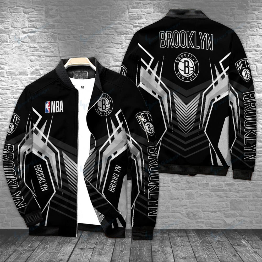 Brooklyn Nets Personalized Bomber Jacket BG82
