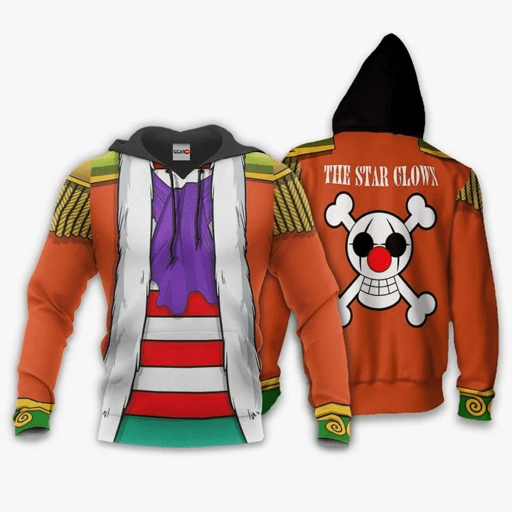 Buggy One Piece The Star Clown 3d Hoodie Zip Hoodie