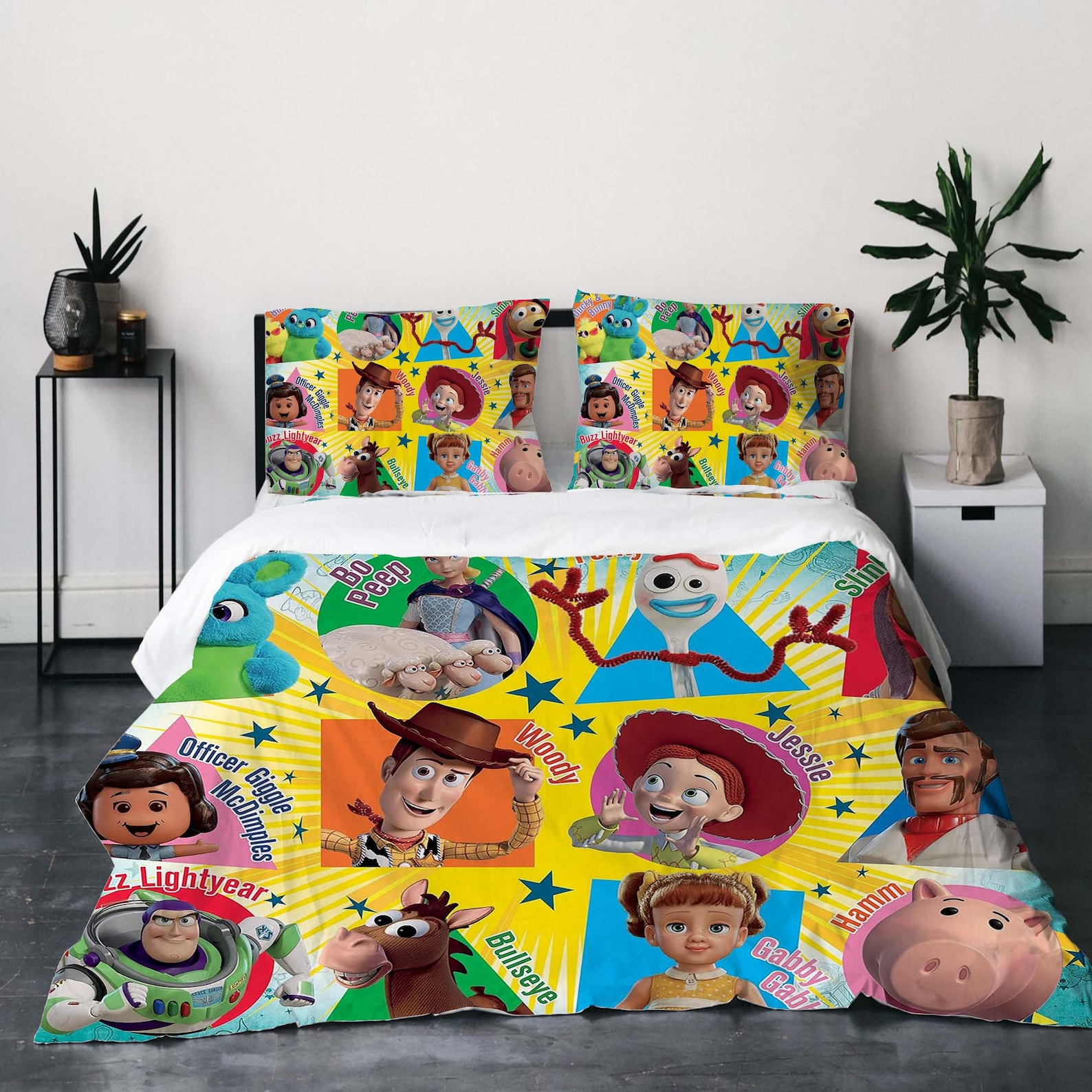 Toy Story Bedding Set DN Toys Names And Graphic Duvet Covers