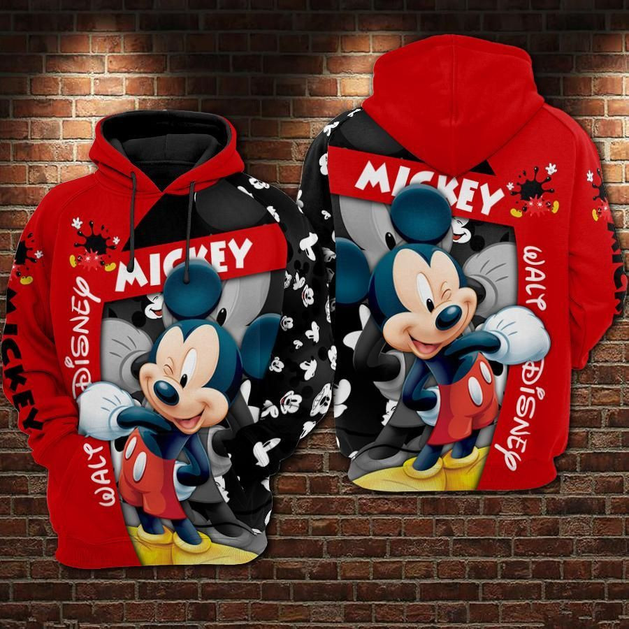 Mickey Mouse Walt Over Print 3d Hoodie Zip Hoodie 256