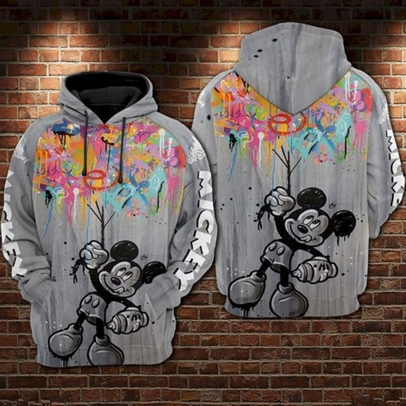 Mickey Painting Splash 3d Hoodie