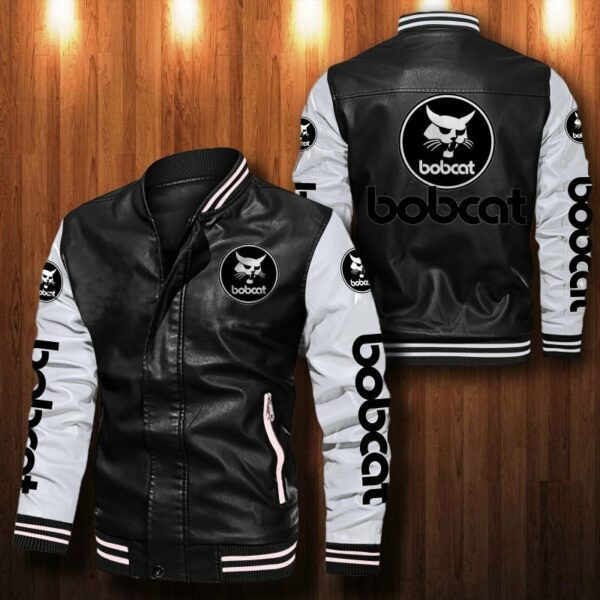 Bobcat Doosan Leather Bomber Jacket 40