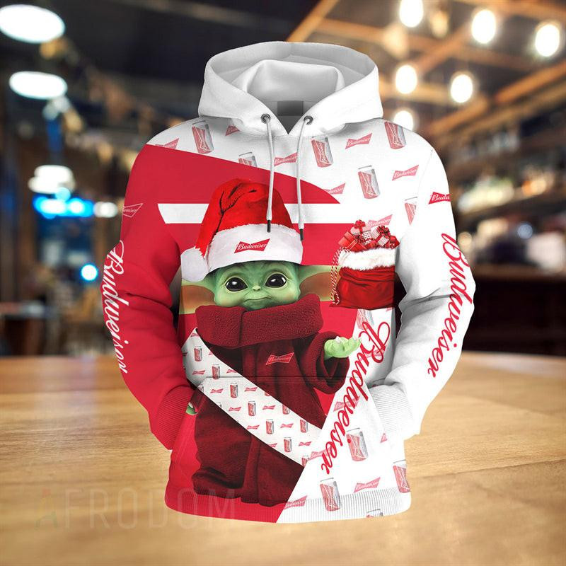 Baby Yoda Budweiser Hoodie And Zip Hoodie, Gift For Fan 3d All Over Print Shirt Hoodie