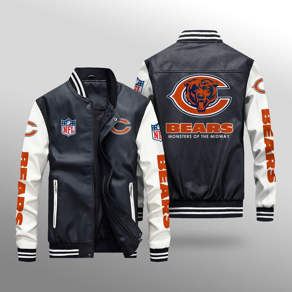 Chicago Bears Leather Bomber Jacket BG19