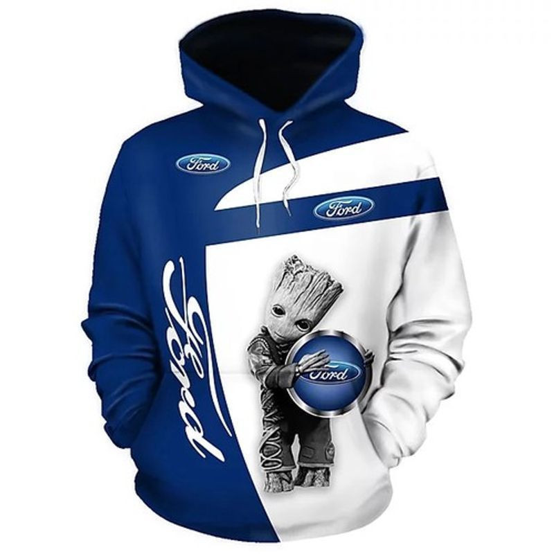 Ford Car Baby Groot All Over Printed 3d Hoodie